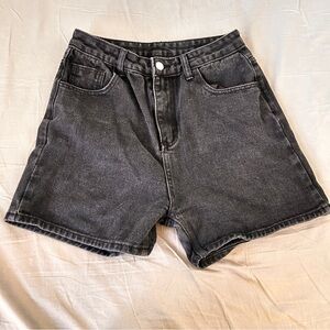 Black Denim Women's Shorts